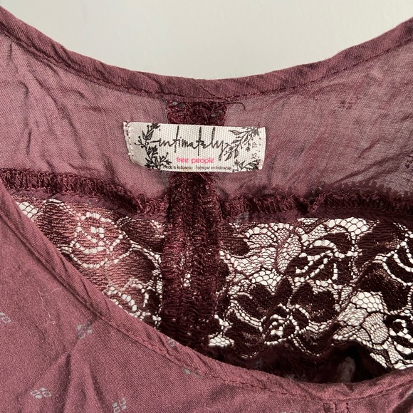 FP burgundy lace slip - Picture 3 of 3